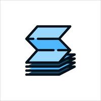 A stack of paper with the letter z on it vector
