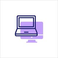 A computer icon on a white background vector