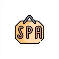 A spa sign with the word spa on it vector