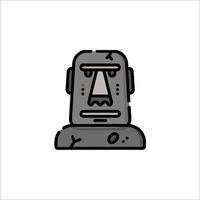 An icon of a man with a face on it vector
