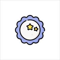 A moon with stars on it in a white background vector