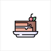 A piece of cake with a cherry on top vector