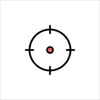 A crosshair icon on a white background vector