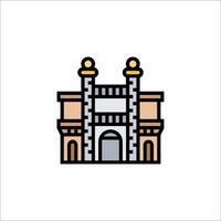A building with a gate on it vector