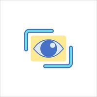 An eye icon on a white background vector