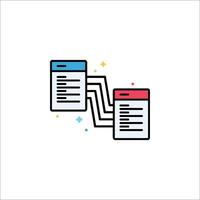 A file icon with a file and a folder vector