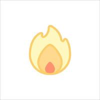 A flame icon on a white background vector