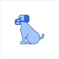 A dog wearing a helmet on its head vector
