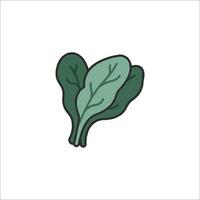 A spinach leaf icon on a white background vector