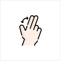 A hand with a finger pointing up and a circle around it vector