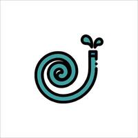 A snail with a water spout icon vector