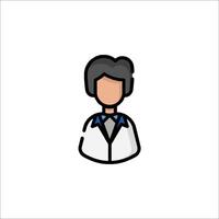 A doctor icon in a flat style vector