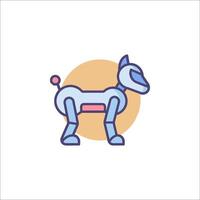 A robot dog icon on a white background vector