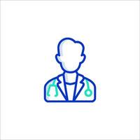 A doctor icon with a stethoscope vector