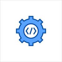 A gearwheel with the word code in it vector