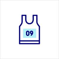 A blue vest with the number 99 on it vector