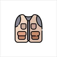 A vest icon with a pocket on the front vector