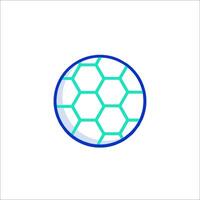 A soccer ball with hexagonal patterns on it vector