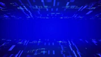 digital azul ciberespaço animação, Sombrio azul tecnologia fundo adequado Como movimento gráficos sobre dados fluxo, cyber segurança, bancos de dados, e computadores. video