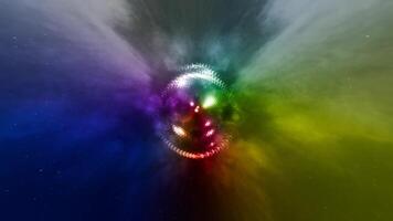uma colorida, abstrato imagem do uma fiação objeto video
