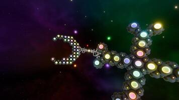 A colorful space station with many lights video