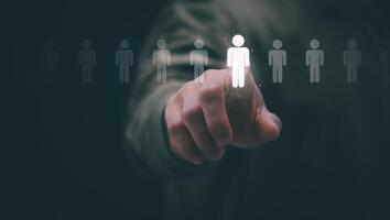 Organizational growth through effective human resource management strategies and employee engagement approaches. The best and most effective recruitment and selection process for team building. photo