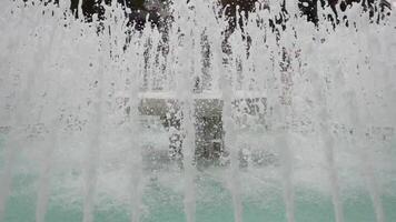 A Beautiful Fountain Splashes Refreshing Water in a Peaceful and Tranquil Setting video