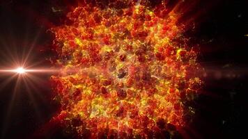 a bright magical flash resembles multi-colored and fiery fireworks video