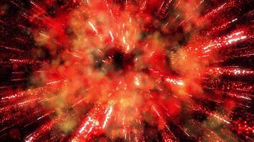 a bright magical flash resembles multi-colored and fiery fireworks video