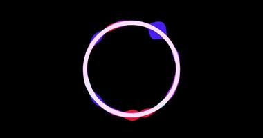 Round sound waveform. Seamless loop audio equalizer on transparent background with alpha channel video