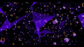 Animated Graphic Background with Rotating Letters and Numbers video