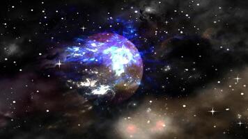 Fantasy Planet Floating in Space video