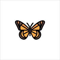 Monarch butterfly icon illustration vector