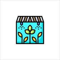A plant in a box icon vector