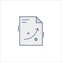 A paper document with an arrow pointing up vector