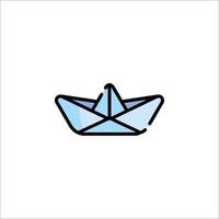 A paper boat icon on a white background vector