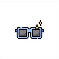 Glasses icon with a star on it vector
