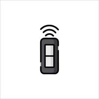 A black and white image of a cell phone vector