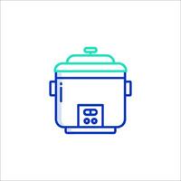 Rice cooker icon line illustration vector
