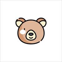 A bear face with a white background vector