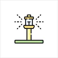 A light post with a light bulb on top vector