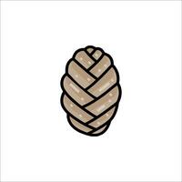 A brown knot in a circle on a white background vector