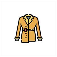 A yellow jacket with a red belt vector