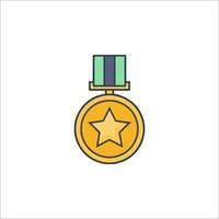 A medal with a star on it vector