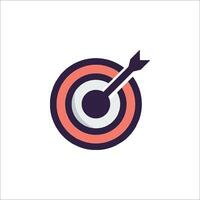 A dart and target icon on a white background vector