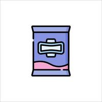 A blue and pink bag with a toothbrush in it vector