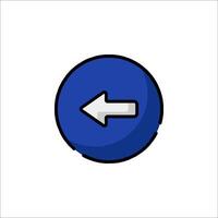 A blue circle with an arrow pointing in the direction of the arrow vector