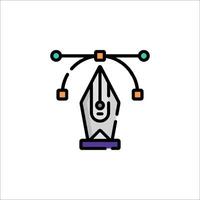 A pen and a pencil icon on a white background vector