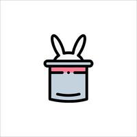 A cartoon rabbit in a hat on a white background vector