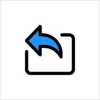 A blue arrow pointing to a file icon vector